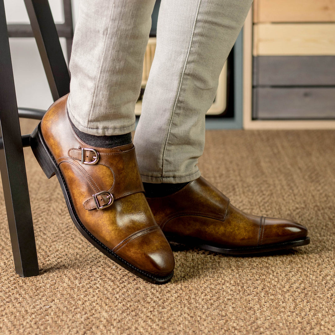 Double Monk Strap 5590 - Cognac Patina