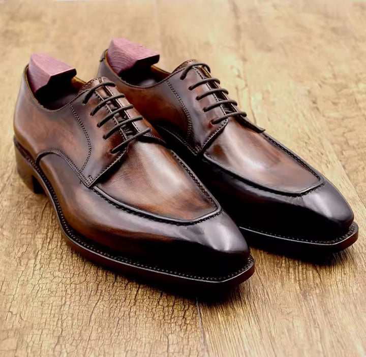 Hand-Painted Goodyear-Welted Derby DE02
