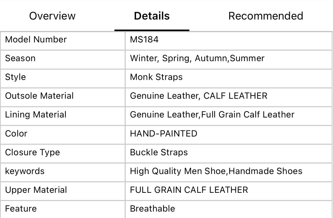 Hand-Painted Goodyear-Welted Monk Strap Shoes — Full-Grain Calf Leather MS184