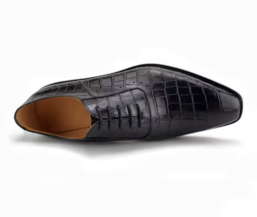 Handcrafted Oxford Shoes for Men – Genuine Leather, Breathable Arch Support Dress Shoes