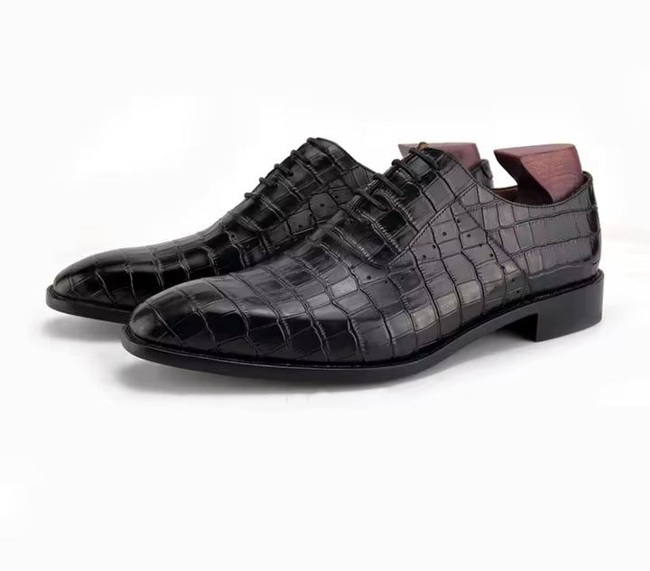 Handcrafted Oxford Shoes for Men – Genuine Leather, Breathable Arch Support Dress Shoes