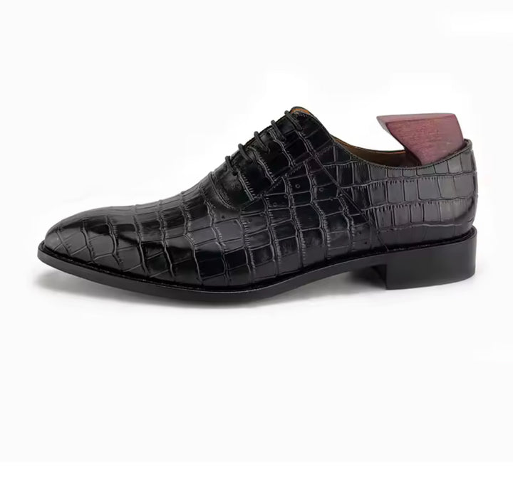 Handcrafted Oxford Shoes for Men – Genuine Leather, Breathable Arch Support Dress Shoes