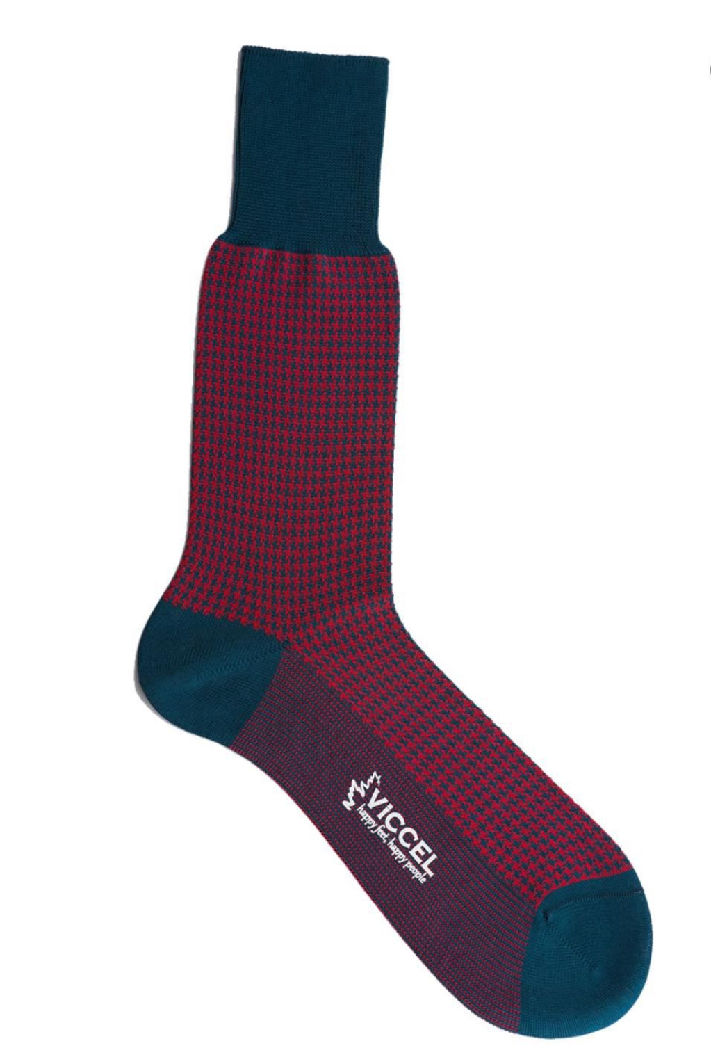 Black Red Socks for Men – Houndstooth Pattern