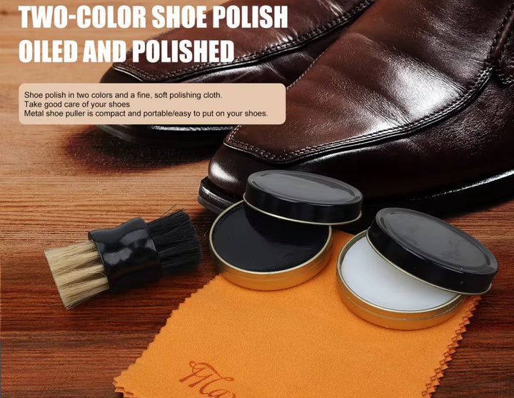 Portable Leather Shoe Care Kit – Complete 9-Piece Set for Premium Shoe Maintenance