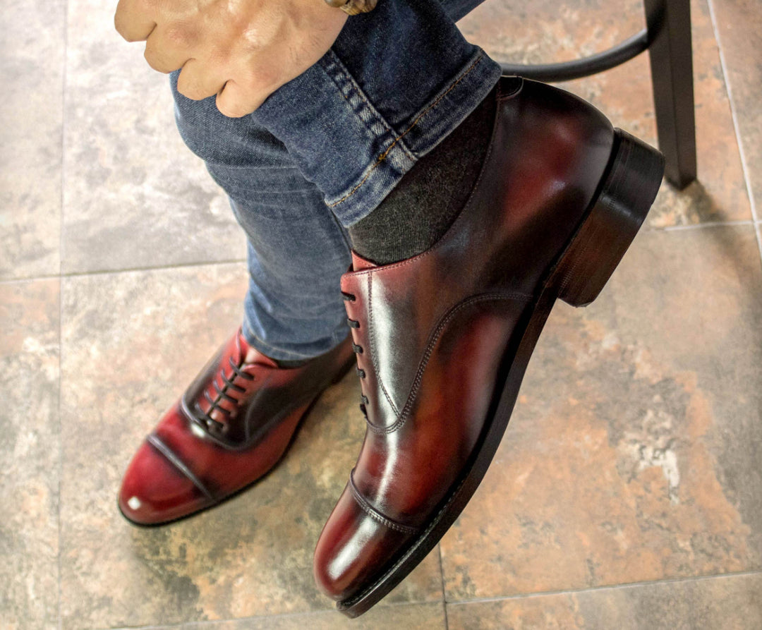 Oxford 5527 Burgundy Patina