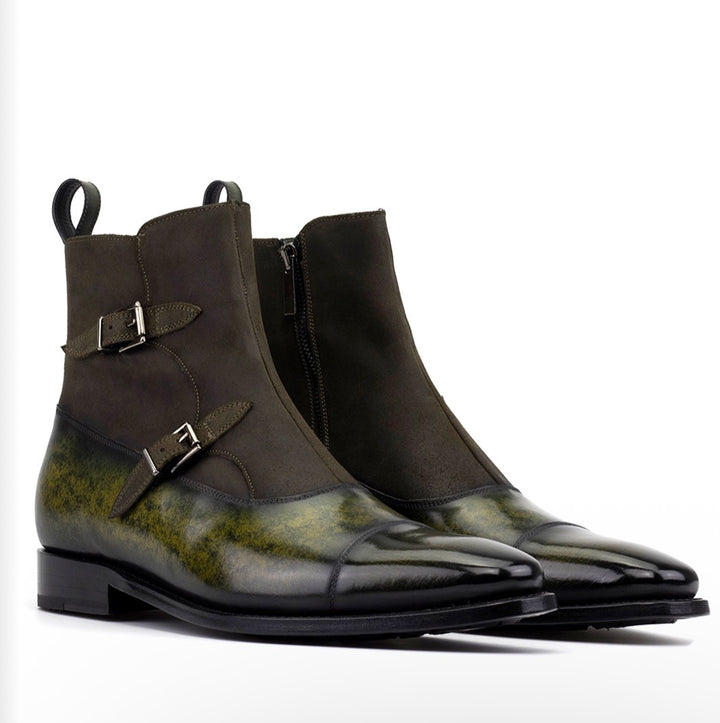 Goodyear Welt leather Octavian Buckle Boot