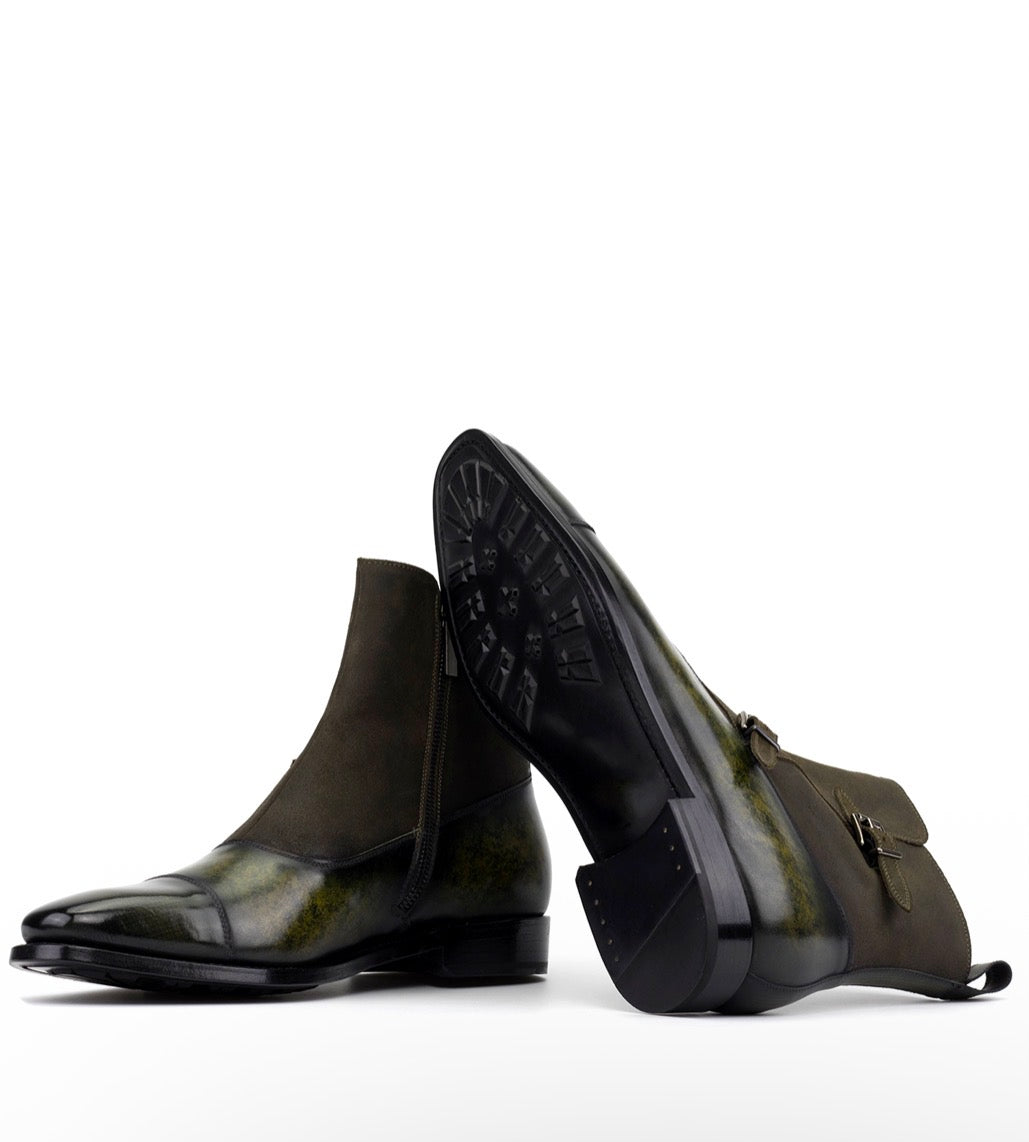 Goodyear Welt leather Octavian Buckle Boot