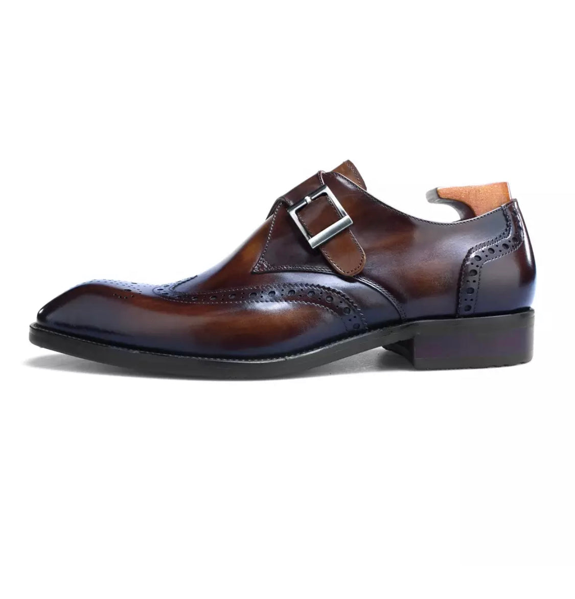 Men's Monk Strap Shoes KH6 | Handcrafted Full-Grain Leather